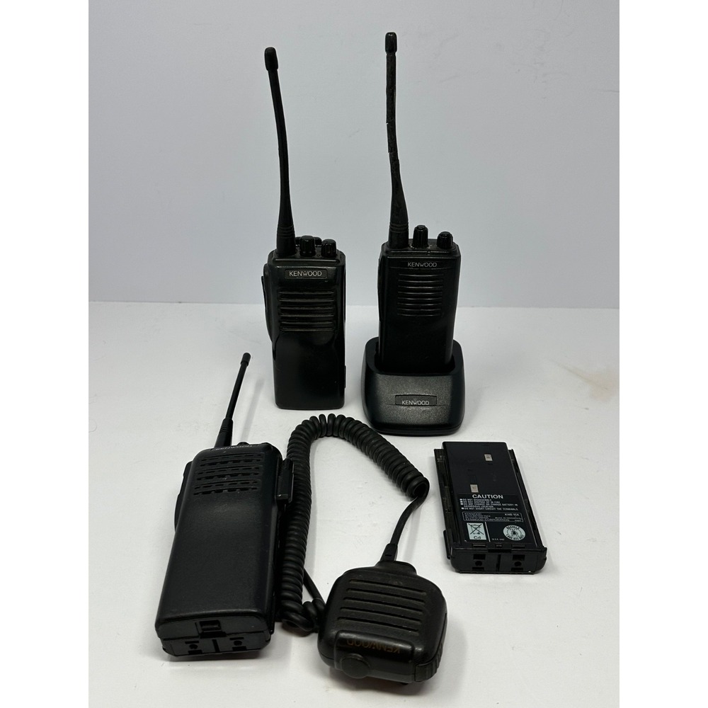Vtg Lot of 3 Kenwood TK-3101 & TK-360 Two-Way Handheld Radios W/Accessories U9
